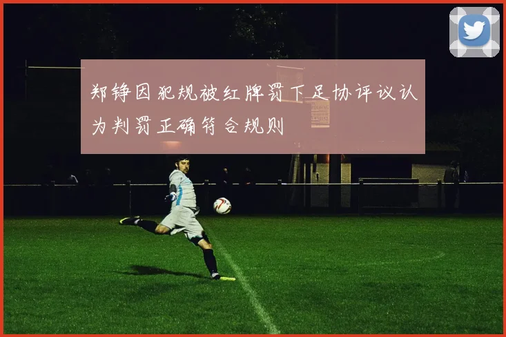 郑铮因犯规被红牌罚下足协评议认为判罚正确符合规则